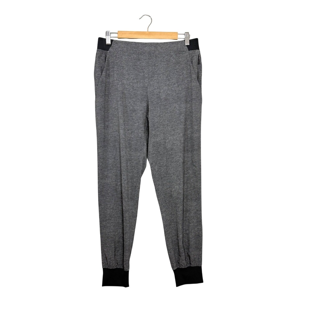 Lululemon Athletica Heathered Grey Jogger Pants Size 8 Elastic Waist Tapered Leg